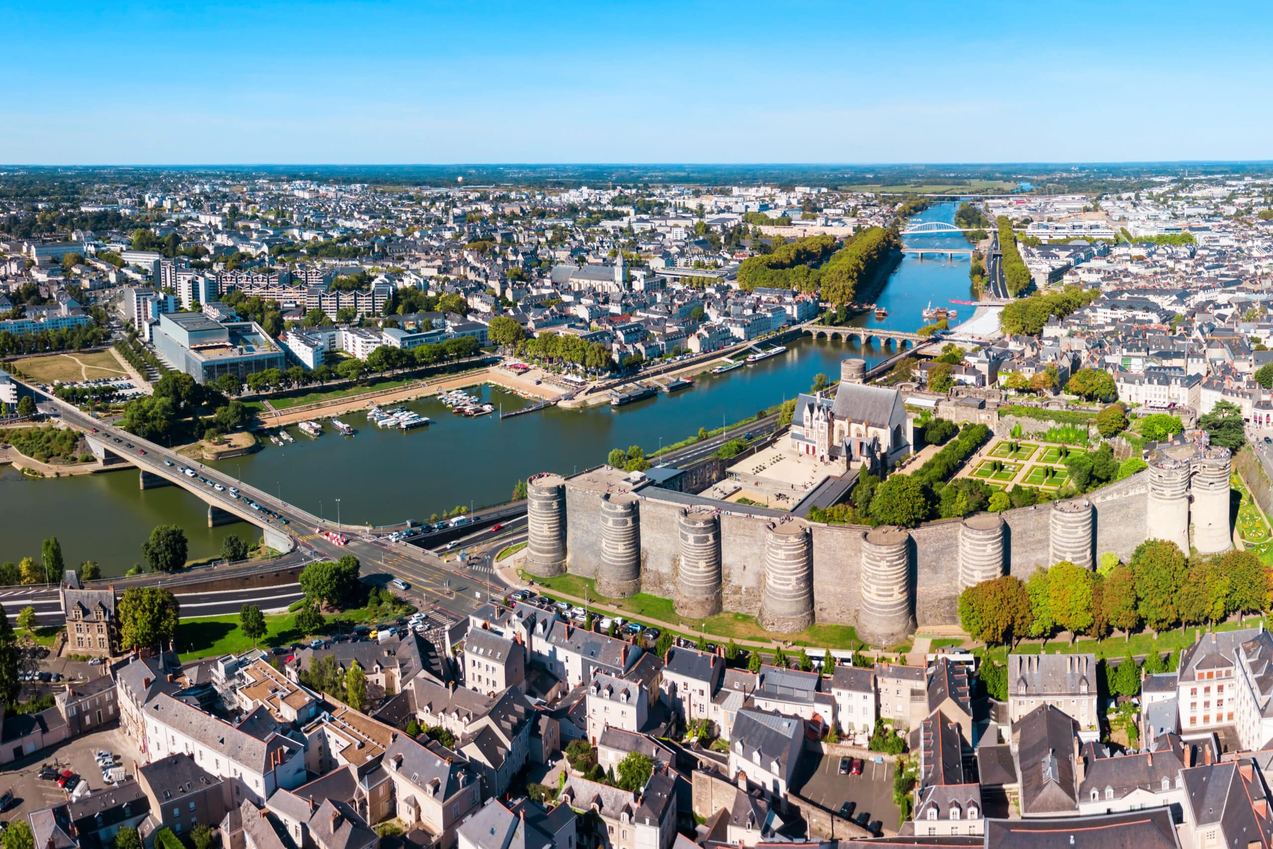Vue panoramique sur la ville d'Angers